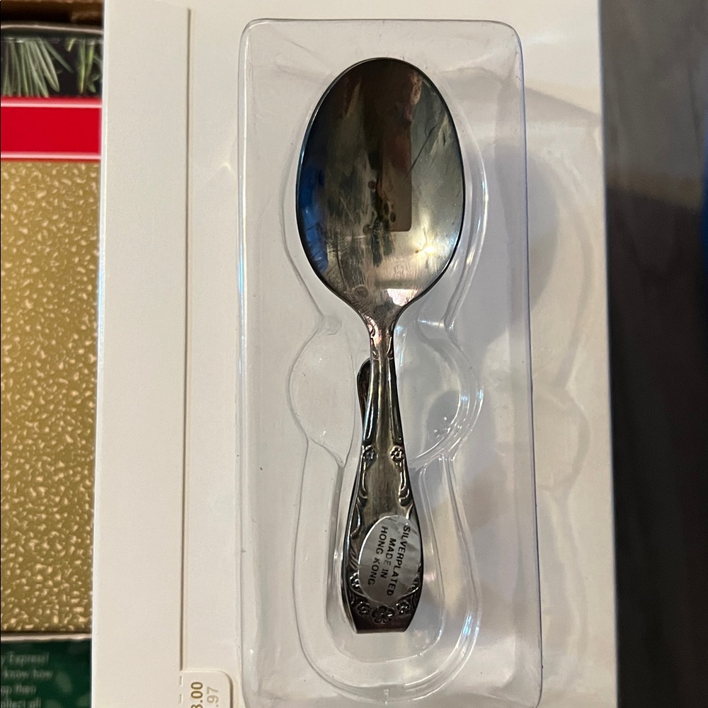 Vintage Sterling Silver Baby Feeding Spoon Made in Hong Kong